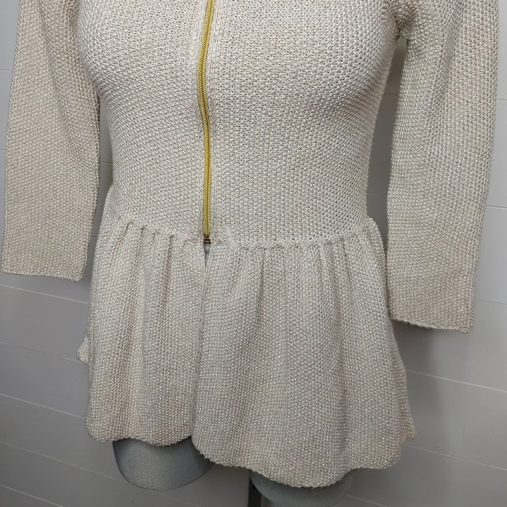 Zara sparkly peplum cardigan size S - Picture 4 of 14